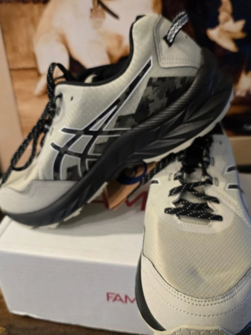 ASICS Men's Gel-Venture 10 X-Wide 4E Running Shoes White Sage/Black Trail 10 NEW